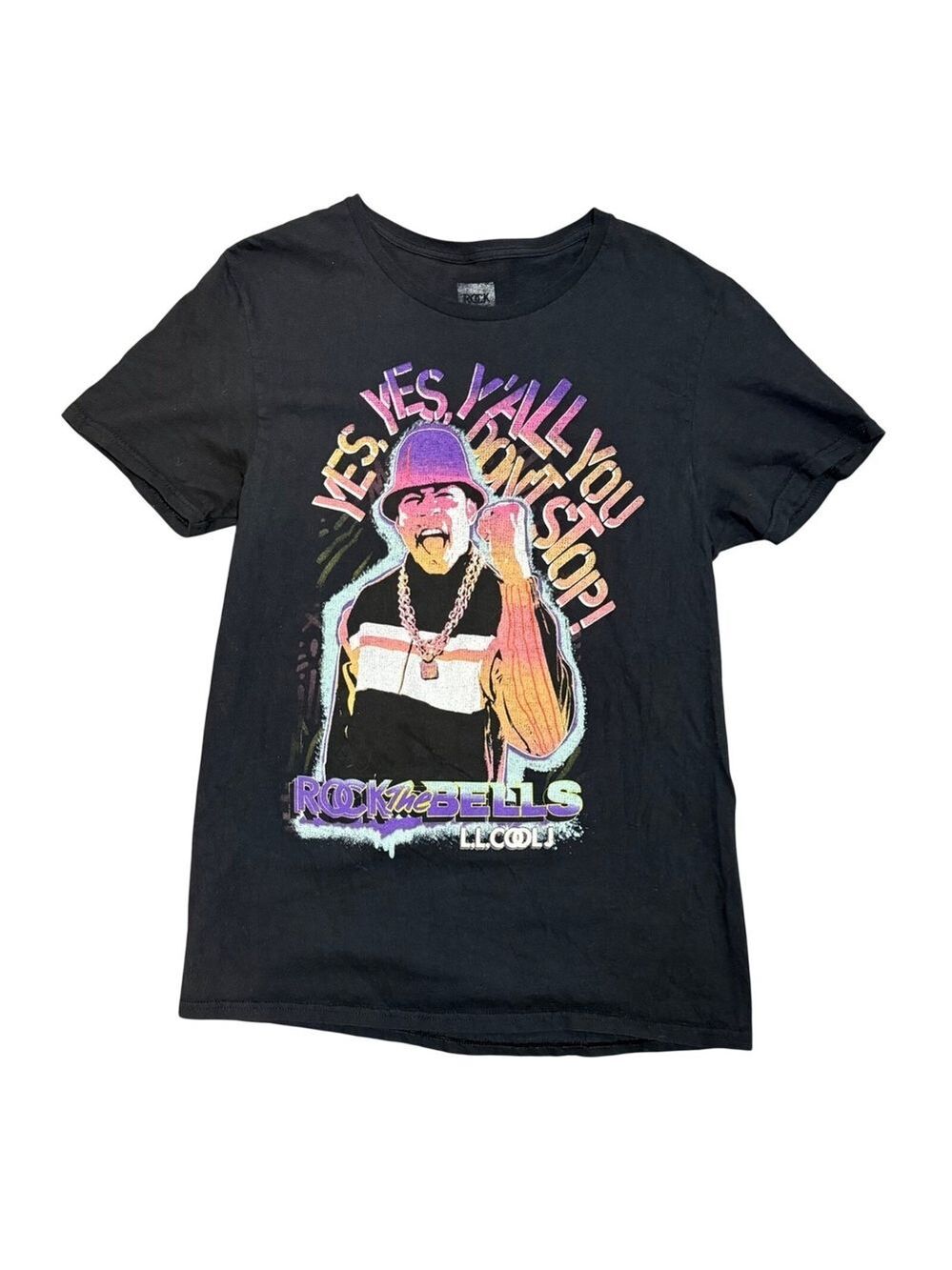 LL Cool J Rock The Bells Graphic Tee Mens Size Medium Black Hip Hop Rap T-Shirt - Picture 2 of 5